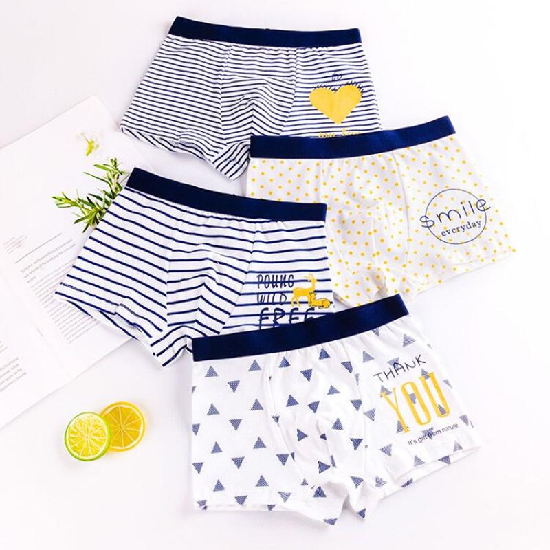 Quần lót trẻ em cotton bốn góc Quần đùi cotton bốn góc dành cho bé trai dành cho trẻ em và thanh thiếu niên ở độ tuổi trung niên trở lên