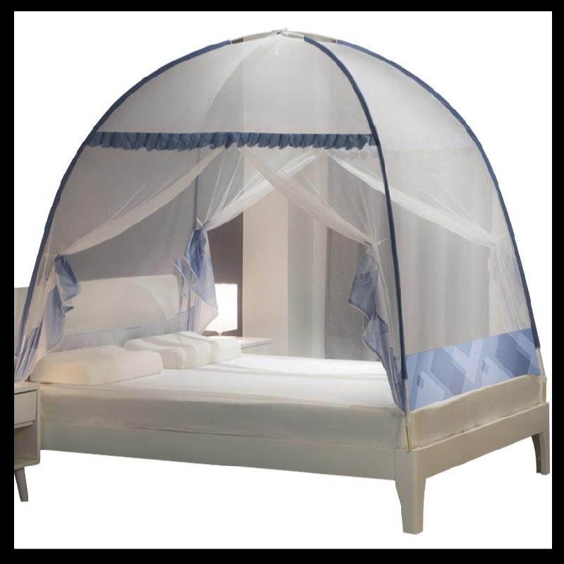 Mông Cổ yurt màn chống muỗi tại nhà có thể gập lại không cần lắp đặt Giường 1,8m Ký túc xá 1,5m Trẻ em chống té ngã 1,2m 2024 phong cách mới