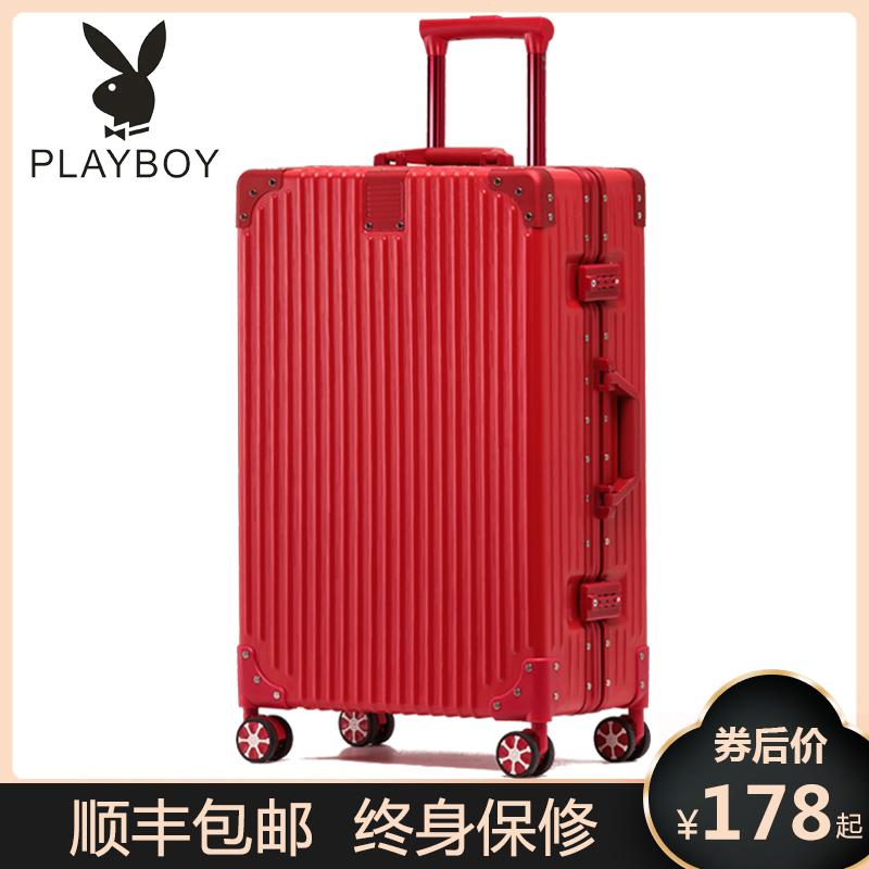 Vali Playboy xe đẩy đám cưới bánh xe đa năng vali nữ của hồi môn nam mật khẩu lên máy bay trường hợp bền