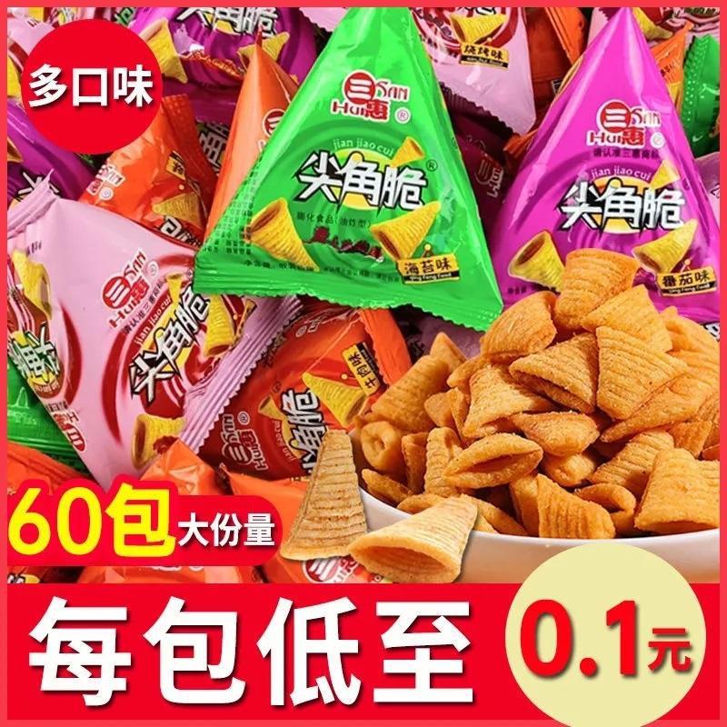 [FCL 100 gói giá đặc biệt] Nhà hàng lẩu Shangchao cùng phong cách Sanhui Sharp Corner Crispy Casual Snack Crisp Puffed