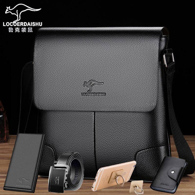 Ruk Kangaroo Leather, Túi nam, túi vai, túi đeo vai xiên chéo tài liệu kinh doanh thông thường