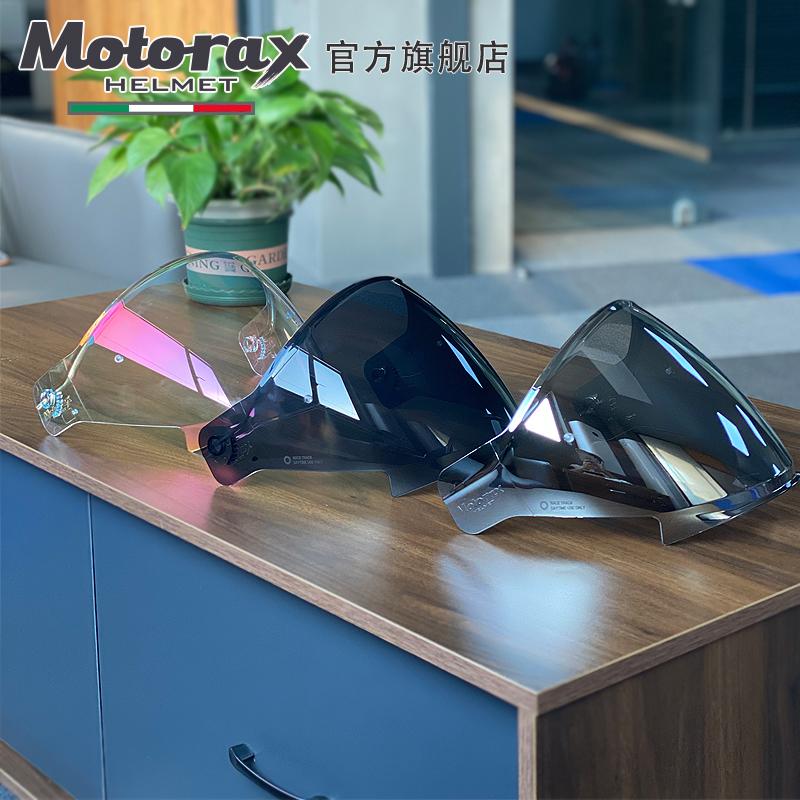 Motorax Morex S30 Đầu Máy Xe Lửa Mũ Bảo Hiểm Nửa Mũ Bảo Hiểm Kính Phụ Kiện Kính Cưỡi Thiết Bị Mạ Điện Bạc Phim Đen