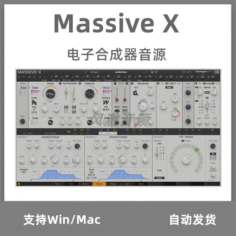 Bộ tổng hợp nhạc điện tử tương lai Âm thanh EDM điện tử Massive X Nguồn âm thanh plug-in DJ Win/Mac