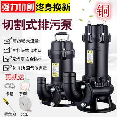 Bơm nước thải hộ gia đình cắt bơm phân 220V bể phốt bể biogas bơm bùn lưu lượng lớn bơm nước thải