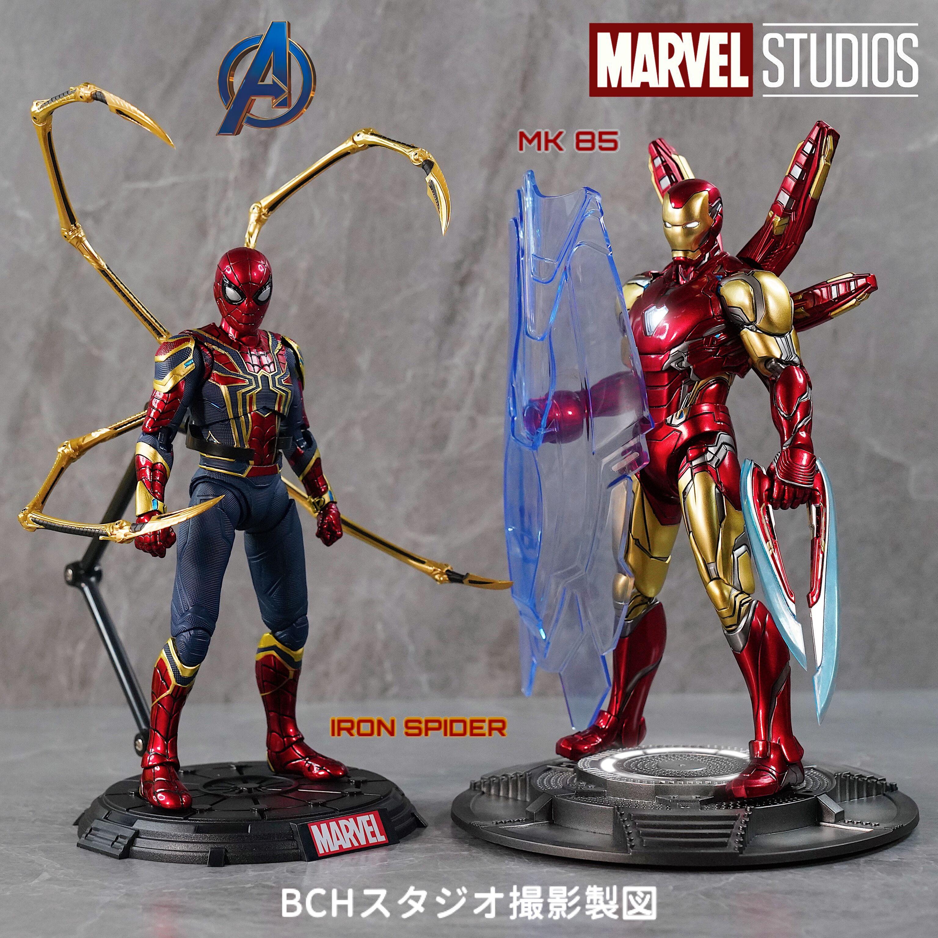 Marvel Authentic Migu Iron Man MK85 Đồ trang trí mô hình có thể di chuyển bằng tay Người nhện