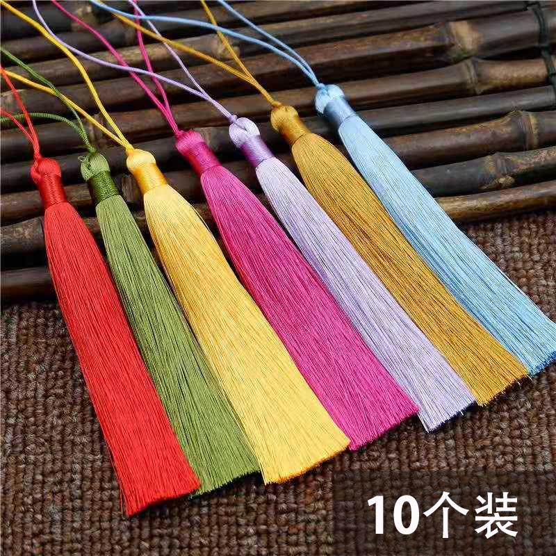 Handmade tua tua đèn lồng nhiều màu mặt dây chuyền thắt nút Trung Quốc xe mặt dây chuyền trang sức DIY sachet sachet phụ kiện tua nhỏ