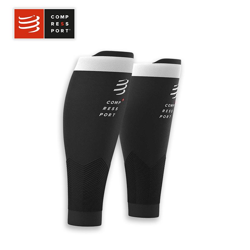 COMPRESSPORT bộ chân chạy marathon nén quần legging ống cao chạy bắp chân bộ đua nam nữ miếng đệm đầu gối tất