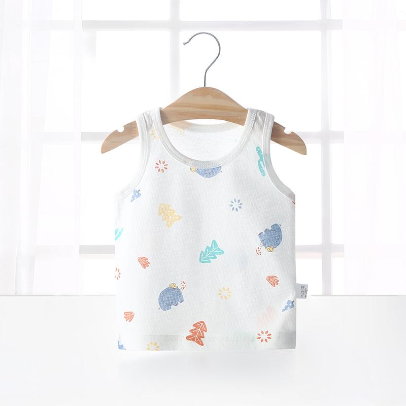 Bé và bé vest mùa hè cotton nguyên chất cho bé trẻ em không tay đáy bụng bảo vệ mỏng bé trai và bé gái quần áo mùa hè