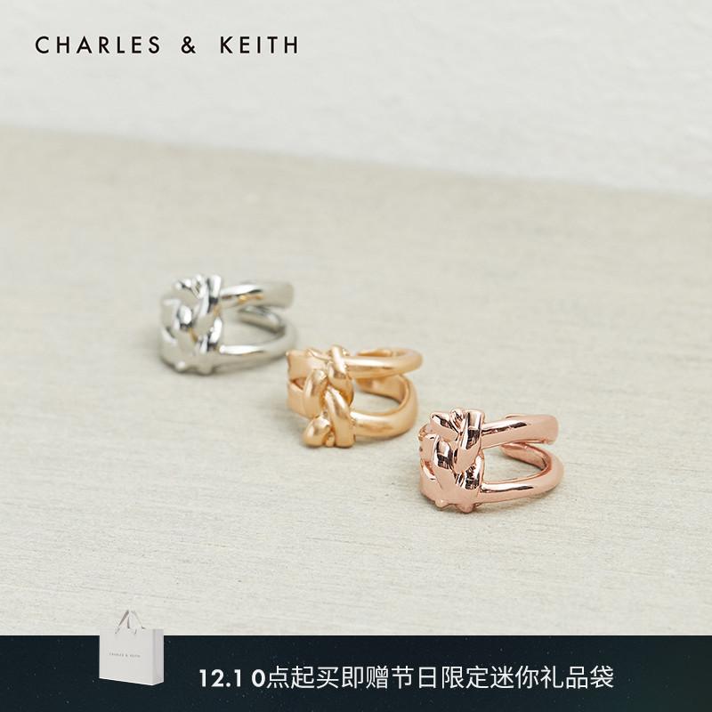 CHARLES&KEITH phụ kiện thu đông CK5-42120295 kẹp tai kim loại dòng phác họa dành cho nữ