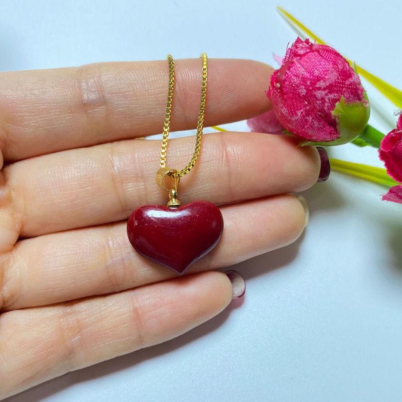 Thành phố nổi tiếng bắt đầu từ 1 Yuan#Natural Orig Orig Ore Cinnabar Heart Heart Hoàng đế Hoàng đế Purple Gold Sand mặt dây chuyền dây chuyền dây chuyền vòng cổ Vòng cổ Phụ nữ