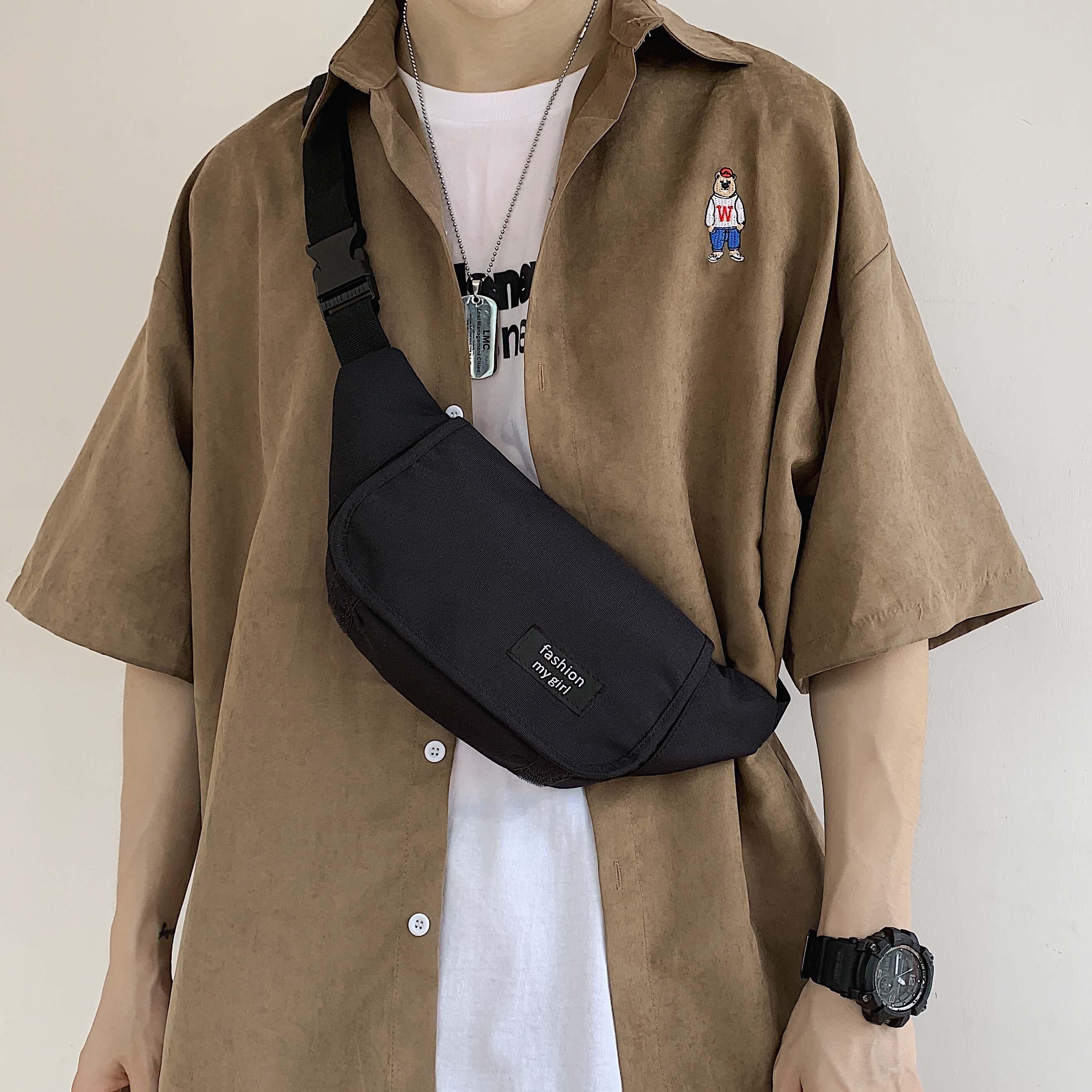 Túi vai nhỏ của nam giới trong túi đeo vai Messenger Messenger Phiên bản Hàn Quốc của Hàn Quốc về Backpack Thể thao Túi thắt lưng Túi nhỏ Túi nhỏ