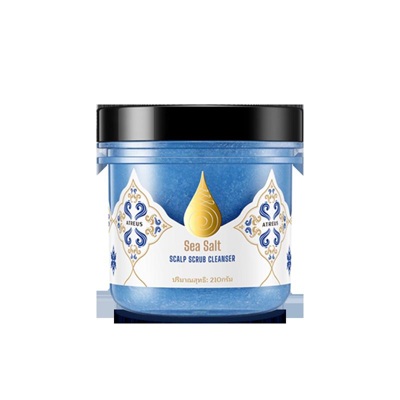 Thái Lan ATREUS Sea Salt Scalp Scrub Oil Control Làm mới chống gàu Làm sạch sâu [Hết hạn vào tháng 8 24]