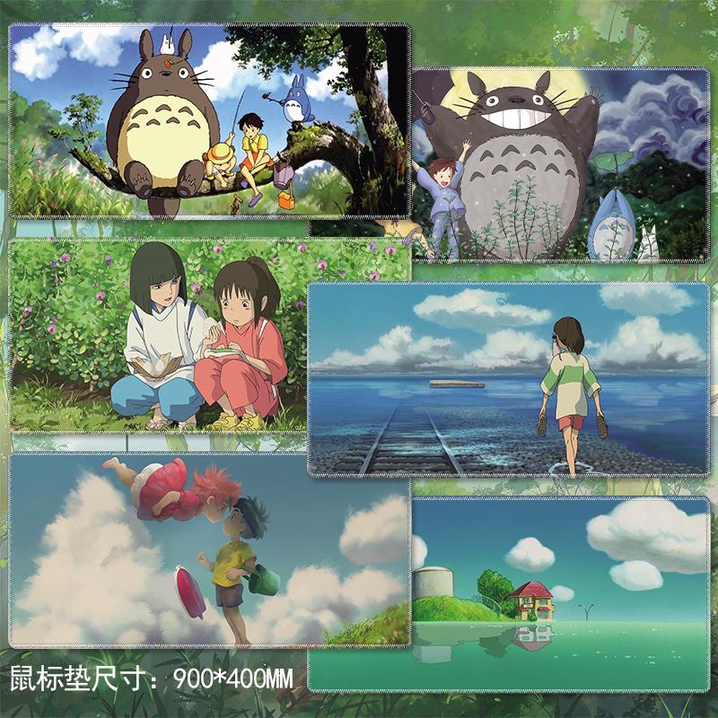 Hàng Xóm Của Tôi Là Totoro Miếng Lót Chuột Quá Khổ Hayao Miyazaki Chihiro Chihiro Ponyo Bàn Học Sinh Thảm Bàn Phím Máy Tính Lớn Lớn