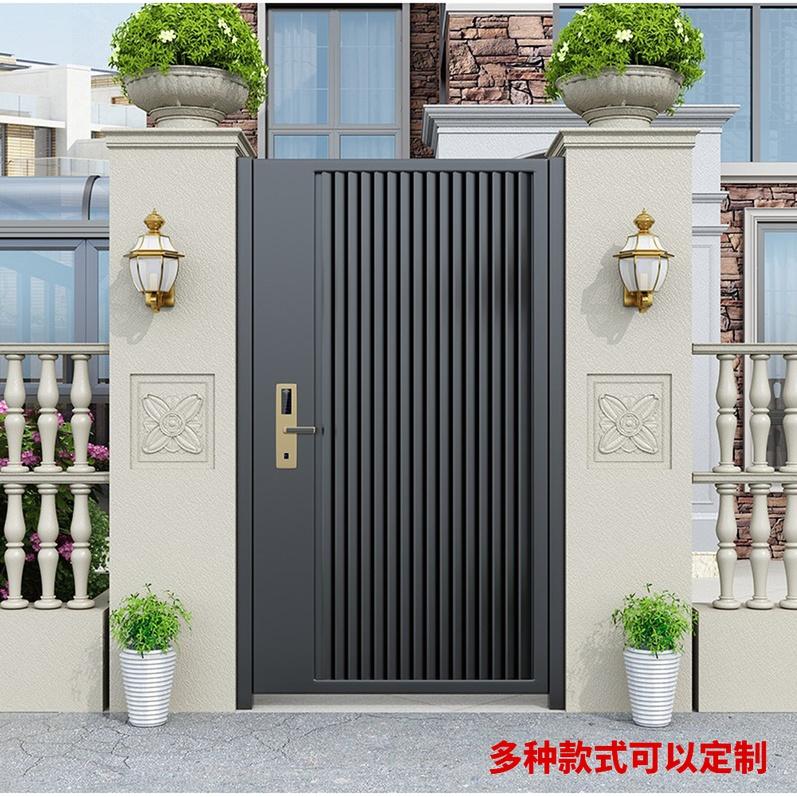 Tieyi Court Gate Gate Gate Gate Gate Gate Cổng cộng đồng Cổng vườn Garden Modern Simple Công tắc đôi bằng thép không gỉ