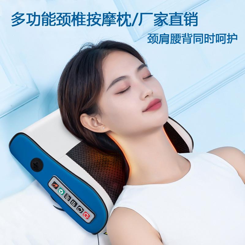 Gối Massage Nhà Cổ Tử Cung Vai Cổ Đa Năng Eo Lưng Toàn Thân Nhào Đệm Điện Nhạc Cụ Máy Mát Xa Cổ