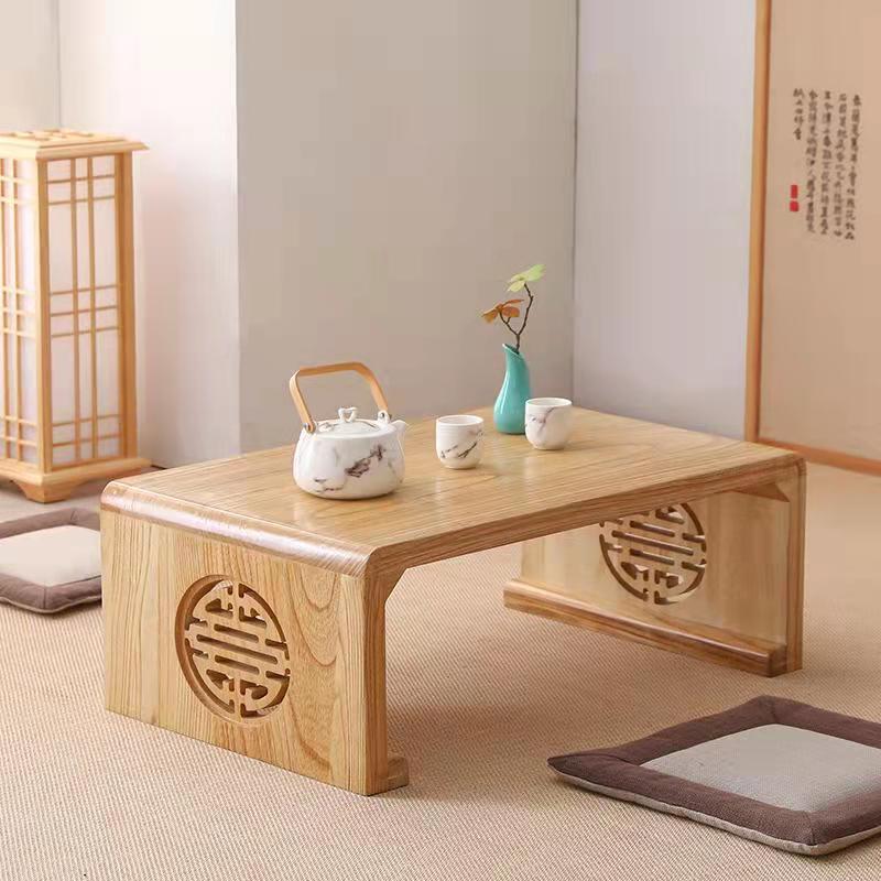 Bàn cà phê bằng gỗ rắn bàn lùn Nhật Bản -kiểu Tatami Tea Bàn Bay cửa sổ nhỏ bàn cà phê nhỏ Bàn nhỏ Bàn Bàn Balcony