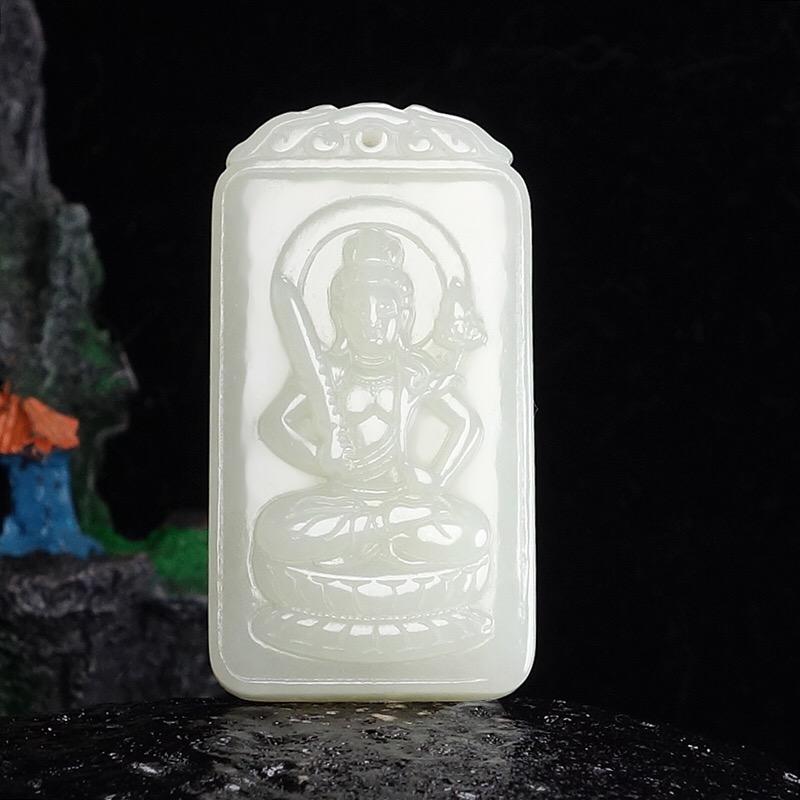 Đấu giá Hetian Jade Zodiac Niu Tiger Guardian Guardian