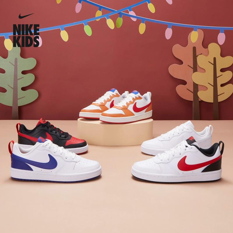 Nike Nike chính thức dành cho trẻ em COURT BOROUGH giày thể thao lớn dành cho trẻ em giày trượt ván đế thấp thoải mái BQ5448