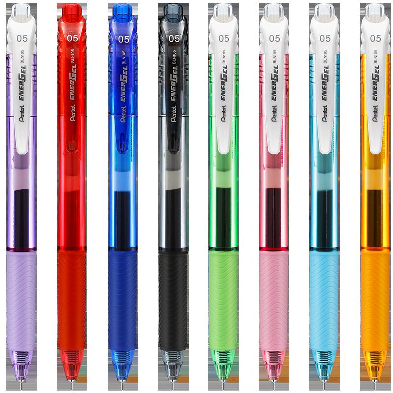 Pentel Nhanh Khô Pentel Nhật Bản Bút gel Pentel bln105 bấm energel bút 0.5 bút đen thi học sinh đặc biệt ghi chú màu nước bút nạp ống kim bút ký văn phòng phẩm