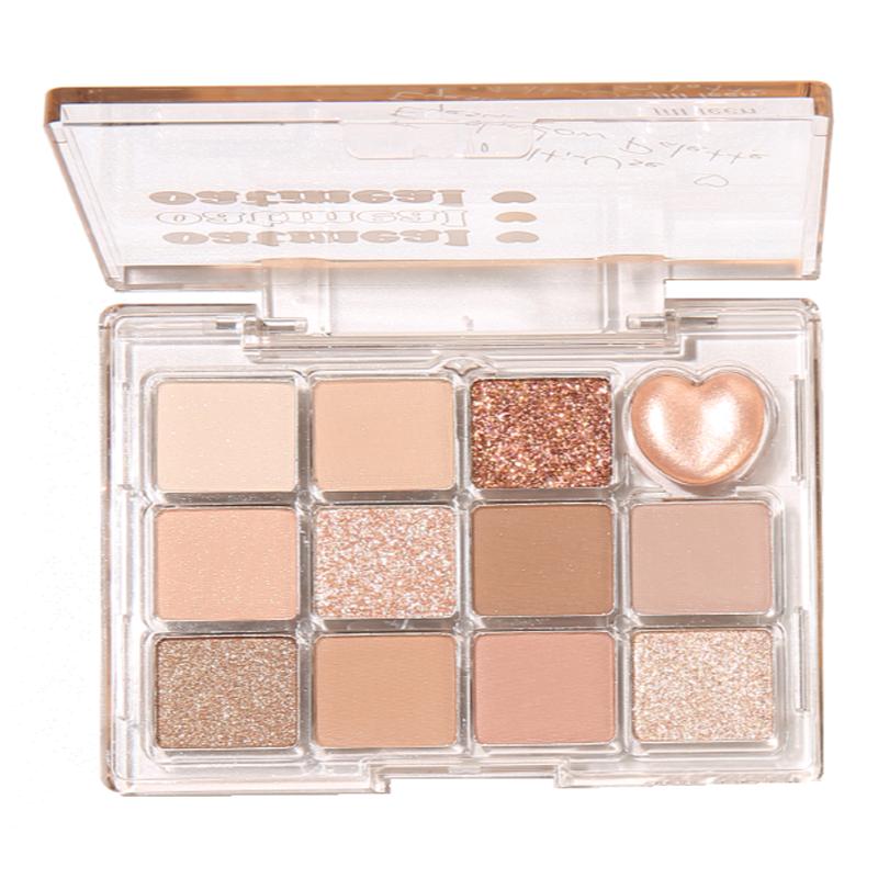 JILLLEEN Flower Butterfly Palette 12 Màu Phấn Mắt Matte Đa Năng Bị Mất Bảng Đẹp Bảng Ngọc Trai Màu Đất