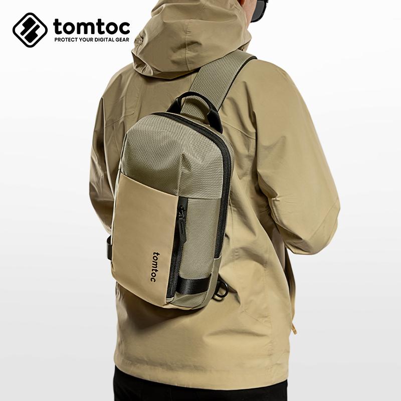 Túi đeo ngực tomtoc dành cho nam Túi Messenger nam túi đeo vai sức chứa lớn túi đa chức năng satchel MacBook 14 inch