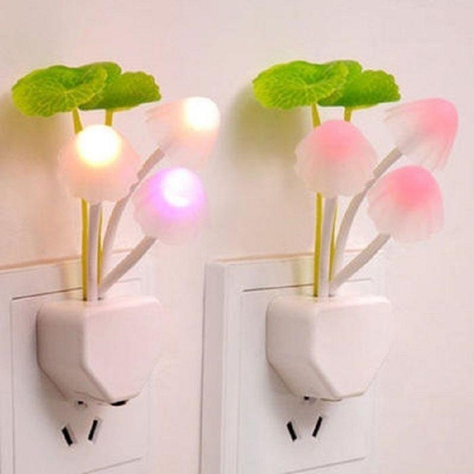 Điều khiển ánh sáng LED cảm ứng tự động sáng tạo bảo vệ mắt đèn ngủ hình nấm cắm tiết kiệm năng lượng đầu giường cho bé bú ngủ giấc ngủ