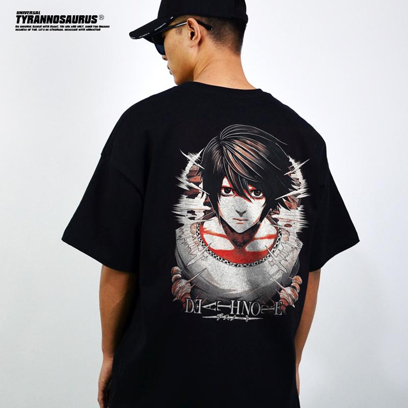 Tyrannosaurus Studio Anime Nhật Bản hợp thời trang thương hiệu Death Note chung nam nữ áo thun ngắn tay mùa hè triều thương hiệu hai chiều