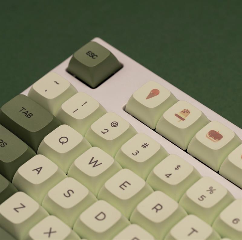 Cherry Máy móc XDA chiều cao ong sữa keycap pbt thăng hoa xanh matcha nhựa cầu vồng 980/87/100