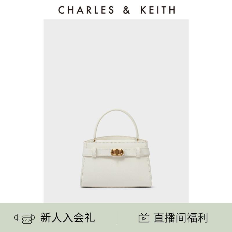 Túi xách nữ mùa xuân CHARLES&KEITH CK2-50270880 thắt lưng khóa kim loại túi đeo vai xách tay đi làm đơn giản