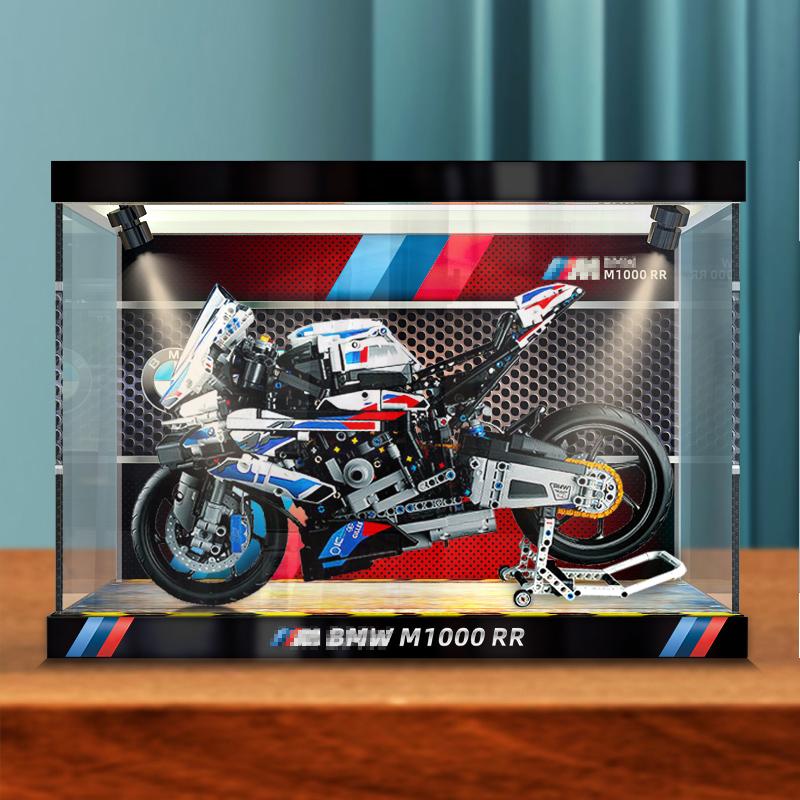 Hộp trưng bày acrylic phù hợp với mô hình đồ chơi lắp ghép Lego 42130BMW M1000 RR