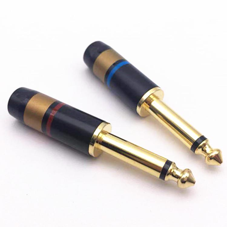 American monster 6.5 mono plug 6.35 lớn hai lõi guitar microphone dòng mono plug cắm âm thanh