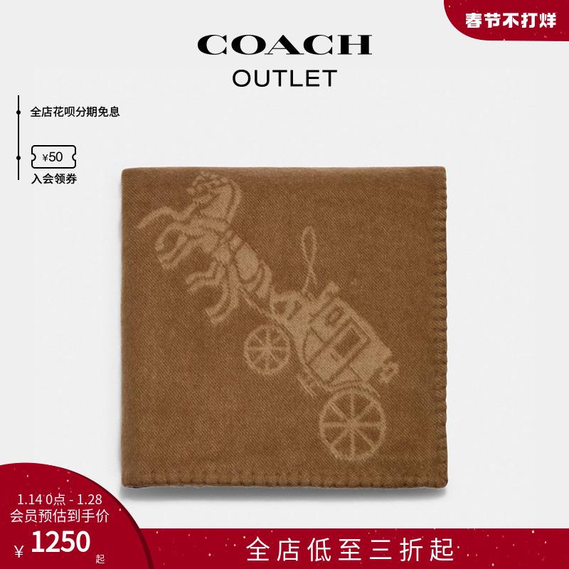 [Quà tặng năm mới] Chăn in hoa văn xe ngựa cho nữ COACH/COACH Ole