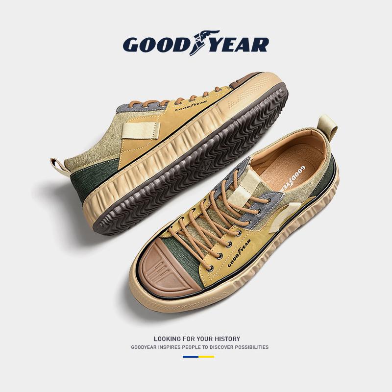 Giày Goodyear Giày Thời Trang Nam Thu Đông 2022 Mới Cổ Thấp Thể Thao Nam Giày Sneaker Da Đế Dày