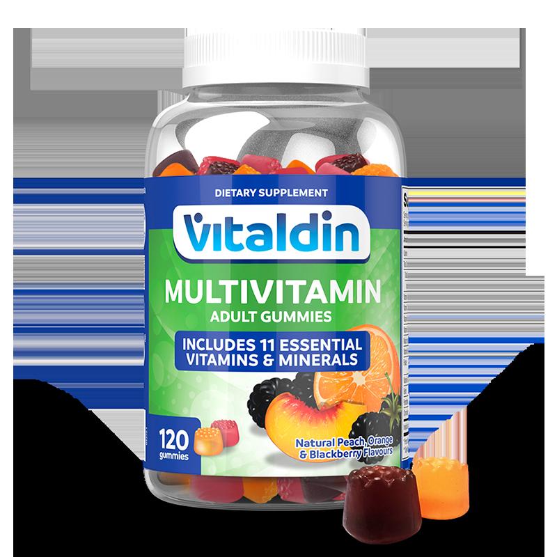 Kẹo mềm vitamin tổng hợp dành cho người lớn Vitaldin nhập khẩu vitamin C phức hợp đa B dành cho nam và nữ