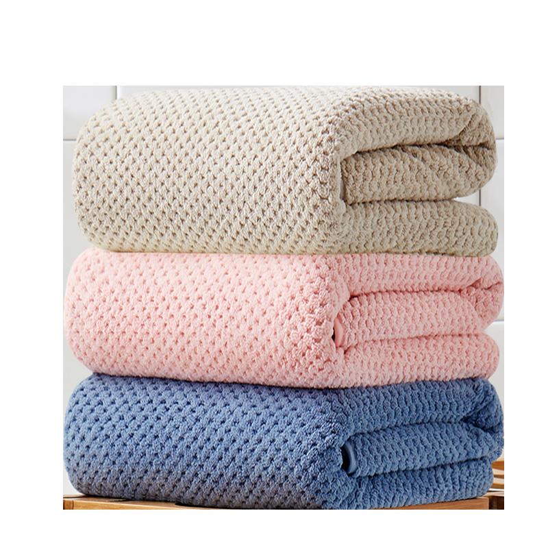 Sanli dày và to loại A Khăn tắm mềm họa tiết quả dứa 1 miếng thấm hút tốt hơn cotton nguyên chất, khăn khô nhanh, có thể đeo và quấn được