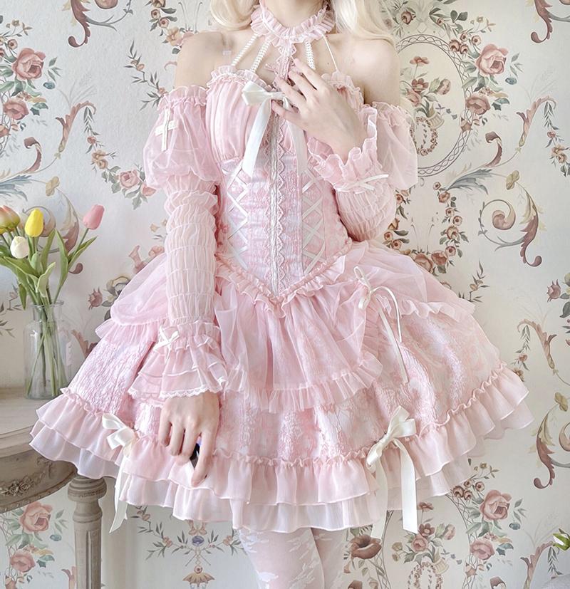 Alice Cô Gái Ban Đầu Mới Lolita Đeo Chéo Bé Gái Múa Ba Lê Váy Búp Bê Lolita Treo Cổ