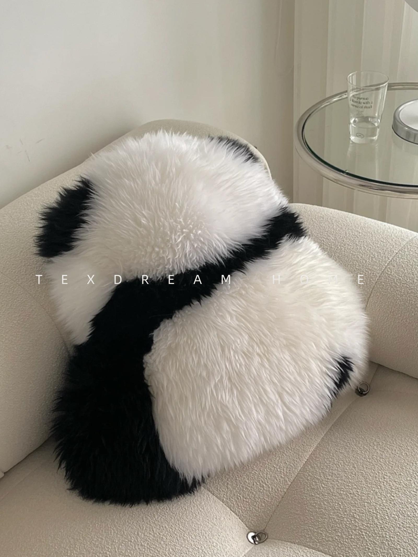 Texdream Thái Độ Dễ Thương Hoa Lan Cùng Phong Cách Gấu Trúc Gối Len Gối Dễ Thương Đệm Sofa Đệm