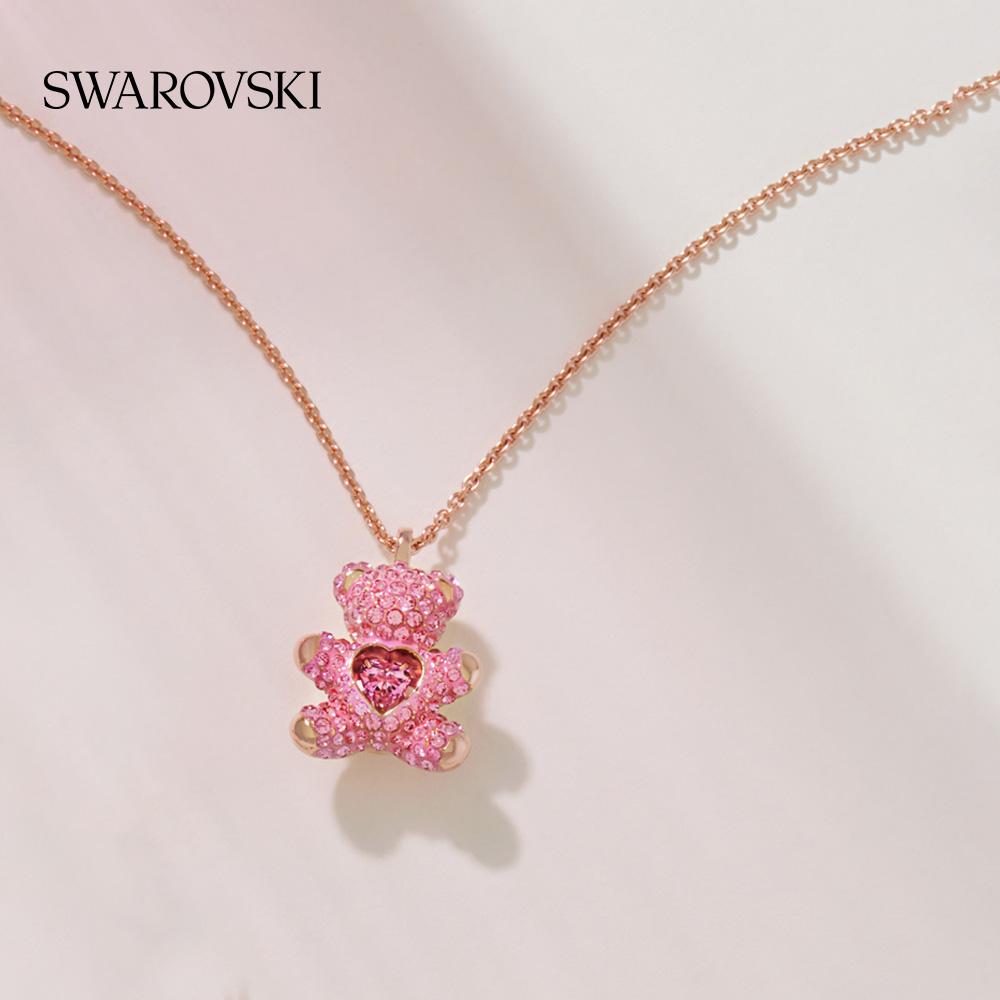 Vòng cổ gấu bông Swarovski Quà tặng năm mới Dây chuyền xương đòn