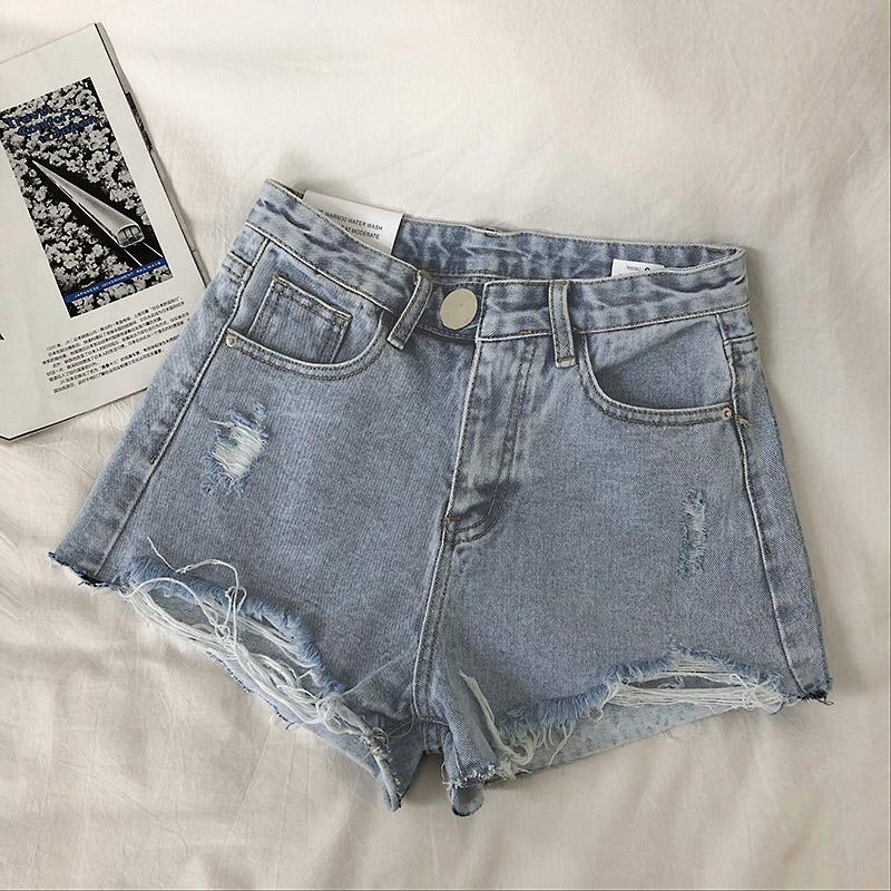 Quần Short Denim Nữ Mùa Hè Mỏng Size Lớn Cô Bé Béo Rách Ống Rộng Nóng Quần Rời Hot Girl Cao Cấp một Dòng Quần