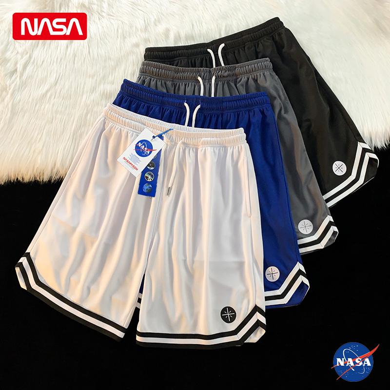 NASA Mỹ Quần Short Nam Mùa Hè Thương Hiệu Thời Trang Thể Thao Thông Thường, Khô Nhanh Mỏng Rộng Bóng Rổ Treo Lên Quần Năm Điểm