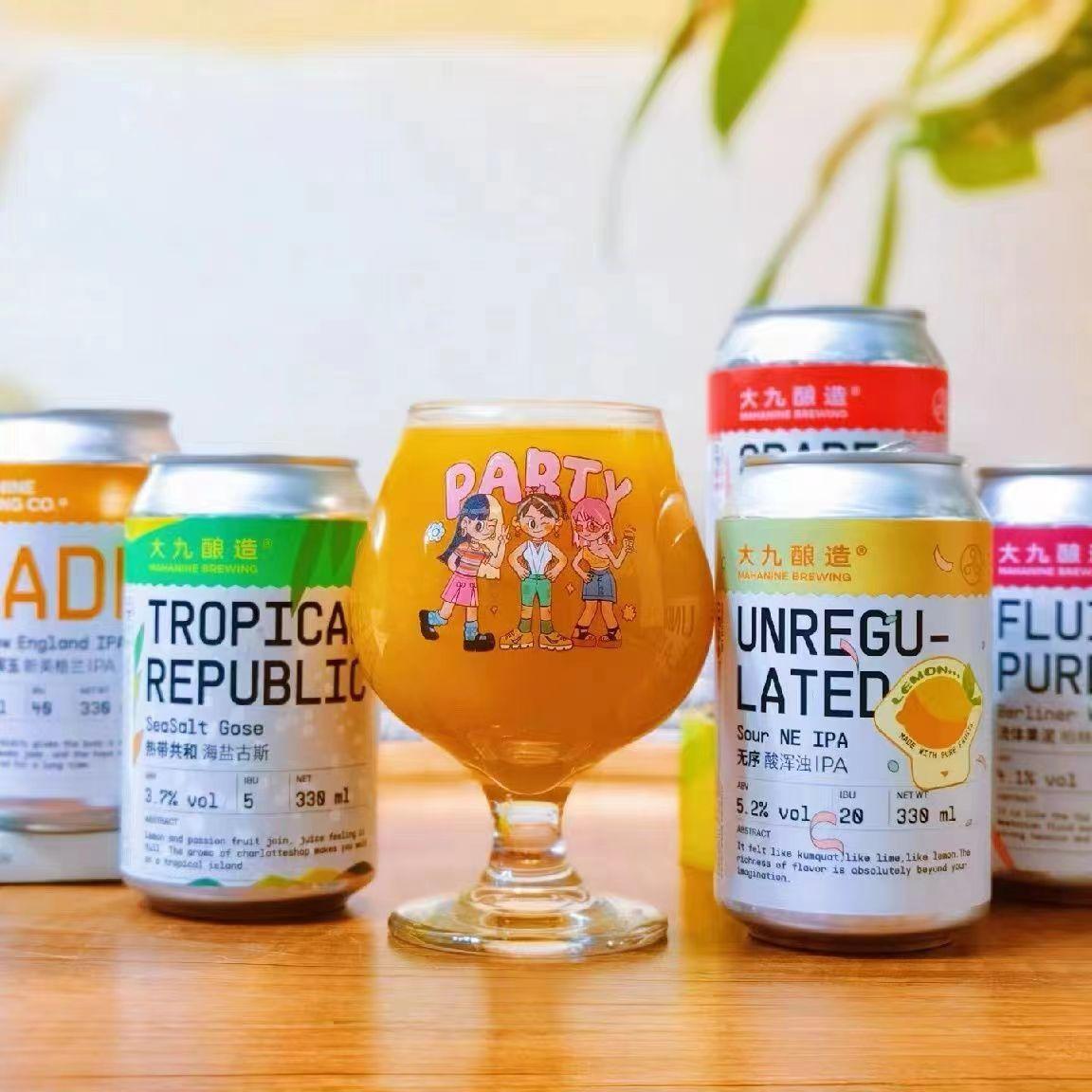 Dajiu Brewing Fluid Fruit Puree/Tropical Republic/Bia thủ công nội địa hỗn hợp lộn xộn Bia trái cây Bia tươi IPA