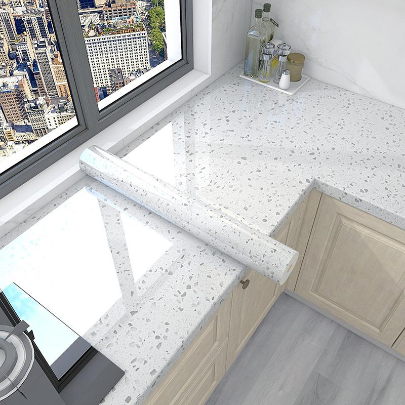 Dầu nhà bếp -Phoof Sticker dày đặc TILE TILE Bàn chống thấm nước tự làm bằng hình nền Marble Polit