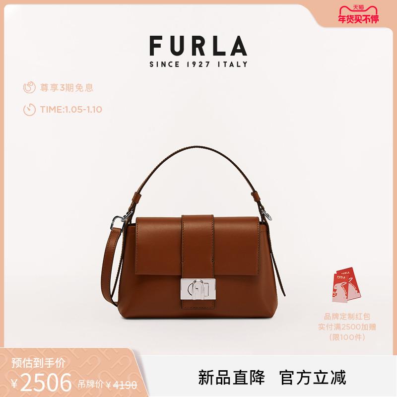 [Quà tặng năm mới] Túi xách nữ Messenger đeo vai nhỏ bằng da FURLA Charlotte