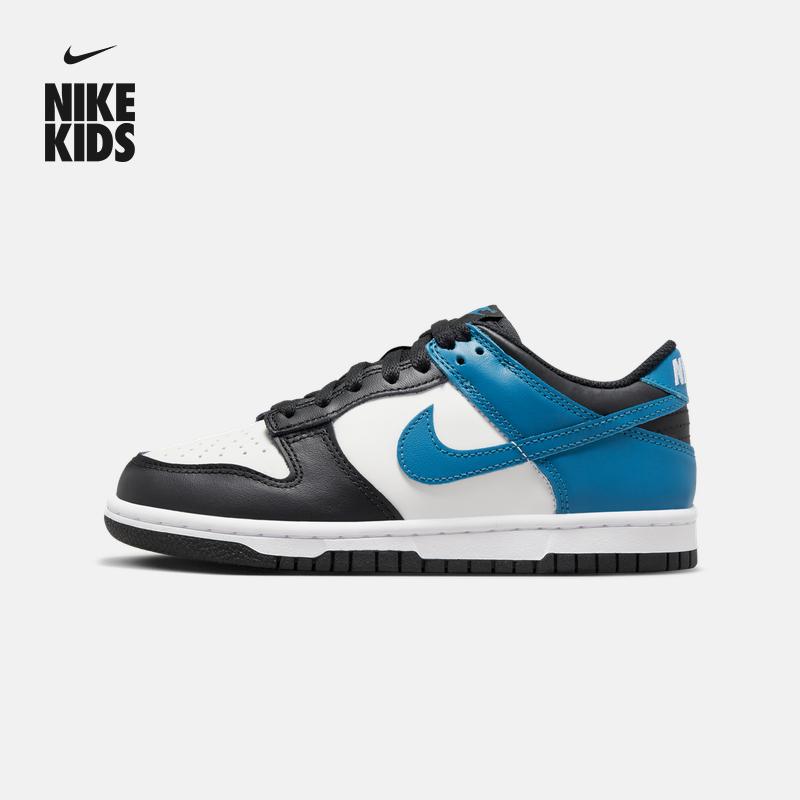 Nike Nike chính thức bé trai DUNK LOW giày thể thao trẻ em cỡ lớn phong cách retro giày thể thao mùa đông đế cao su cổ thấp DH9765