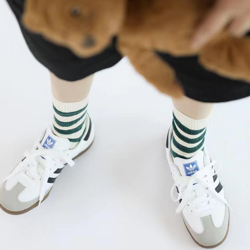 NickSocks Mỹ sọc dày thoáng khí dòng vớ retro nhãn vải tươi ins gió vớ bong bóng nam nữ cùng phong cách