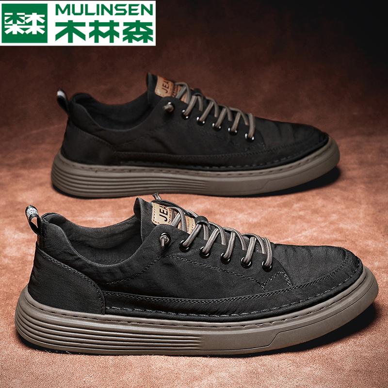 Mulinsen Thu Đông Giày Slip-On Nam Plus Nhung Thường Ngày Giày Trượt Ván 2022 Thể Thao Mới Giày lười Canvas 2 Giày Cotton