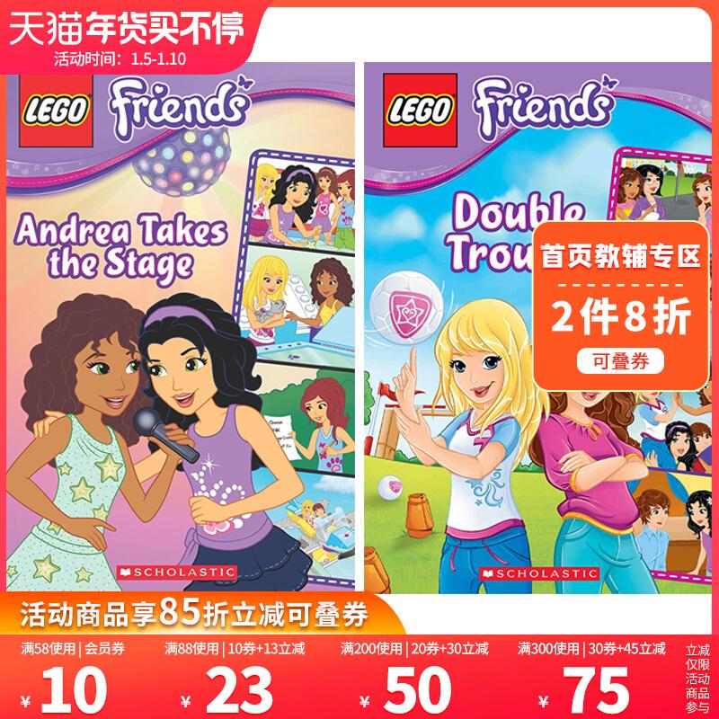 Bản gốc tiếng Anh Lego Friends Double Trouble/Andrea Takes the Stage 2 tập Lego Friends Girl Series Girls Comics Storybook