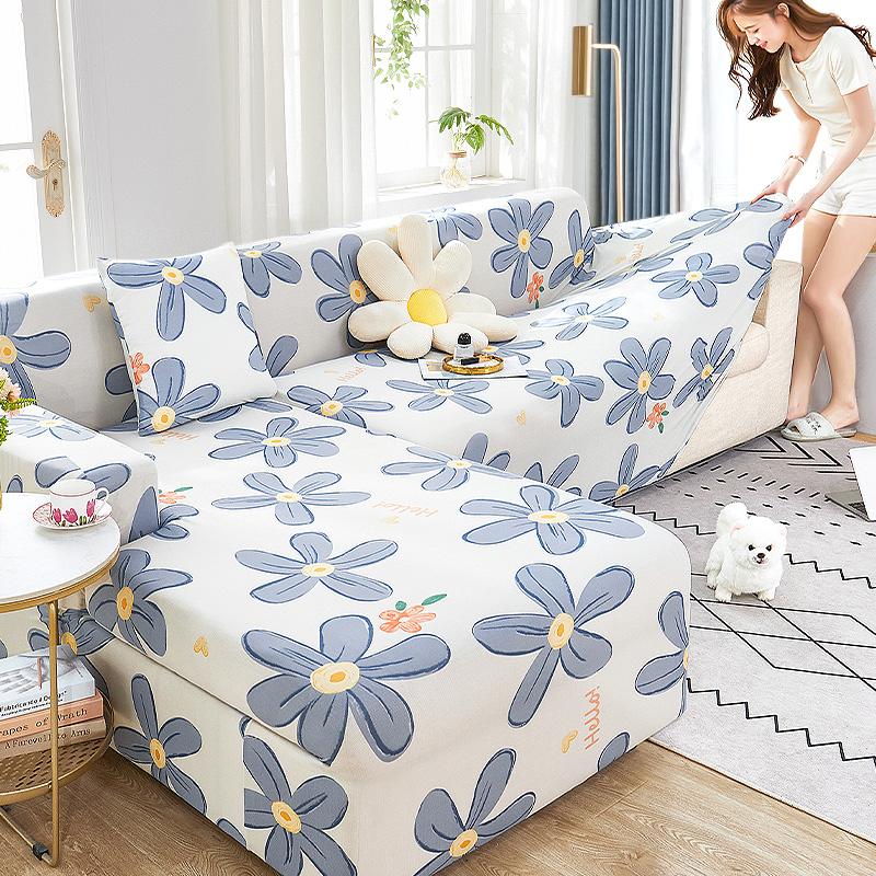 Băng Lụa Thun Bọc Ghế Sofa Tất Cả Bao Gồm Đa Năng Chống Mèo Xước Ins Gió Chống Trơn Trượt Ghế Sofa Mùa Hè lười Bọc Vải