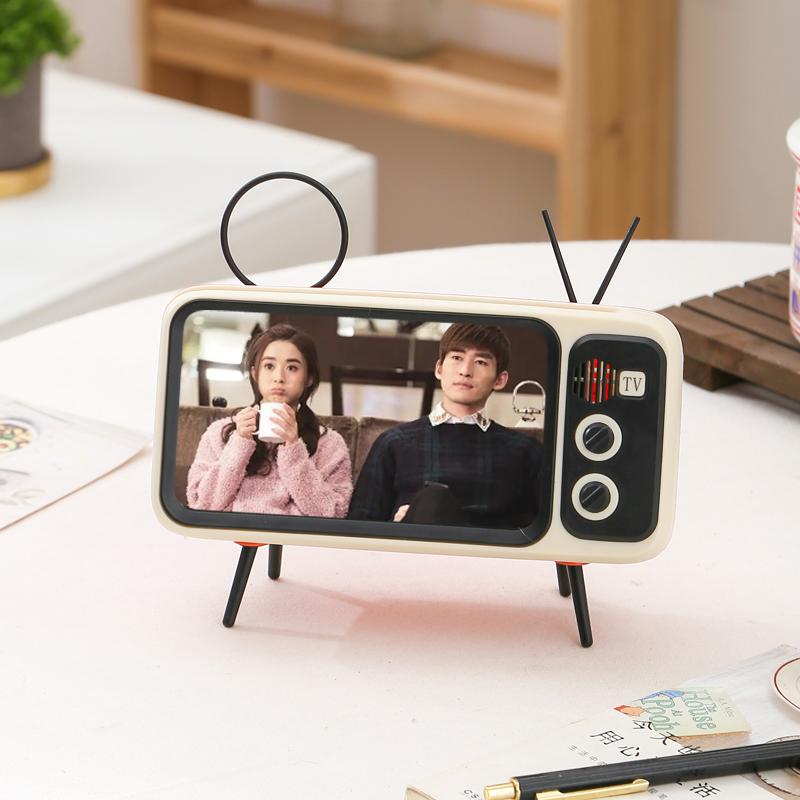 Retro TV TV giá đỡ điện thoại di động loa Bluetooth sáng tạo loa điện thoại di động nam và nữ bạn bè món quà sinh nhật bất ngờ