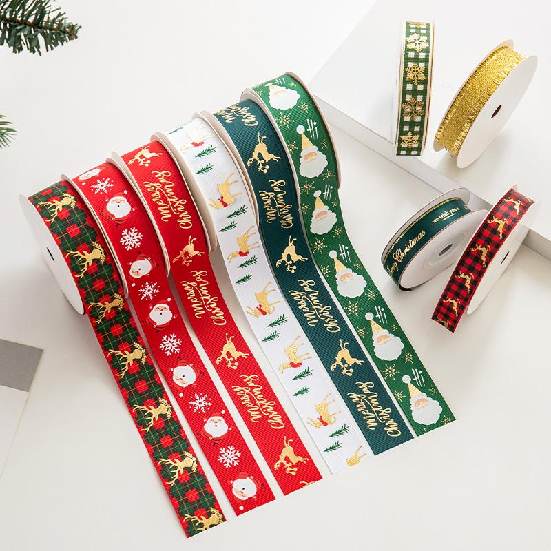 Nuoqi 5m thư Giáng sinh ribbon ribbon diy hộp quà tặng bao bì bowknot nung ruy băng đồ trang trí Giáng sinh